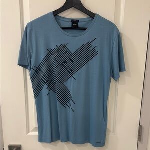Boss Blue Dynamic Graphic Short Sleeve Tee